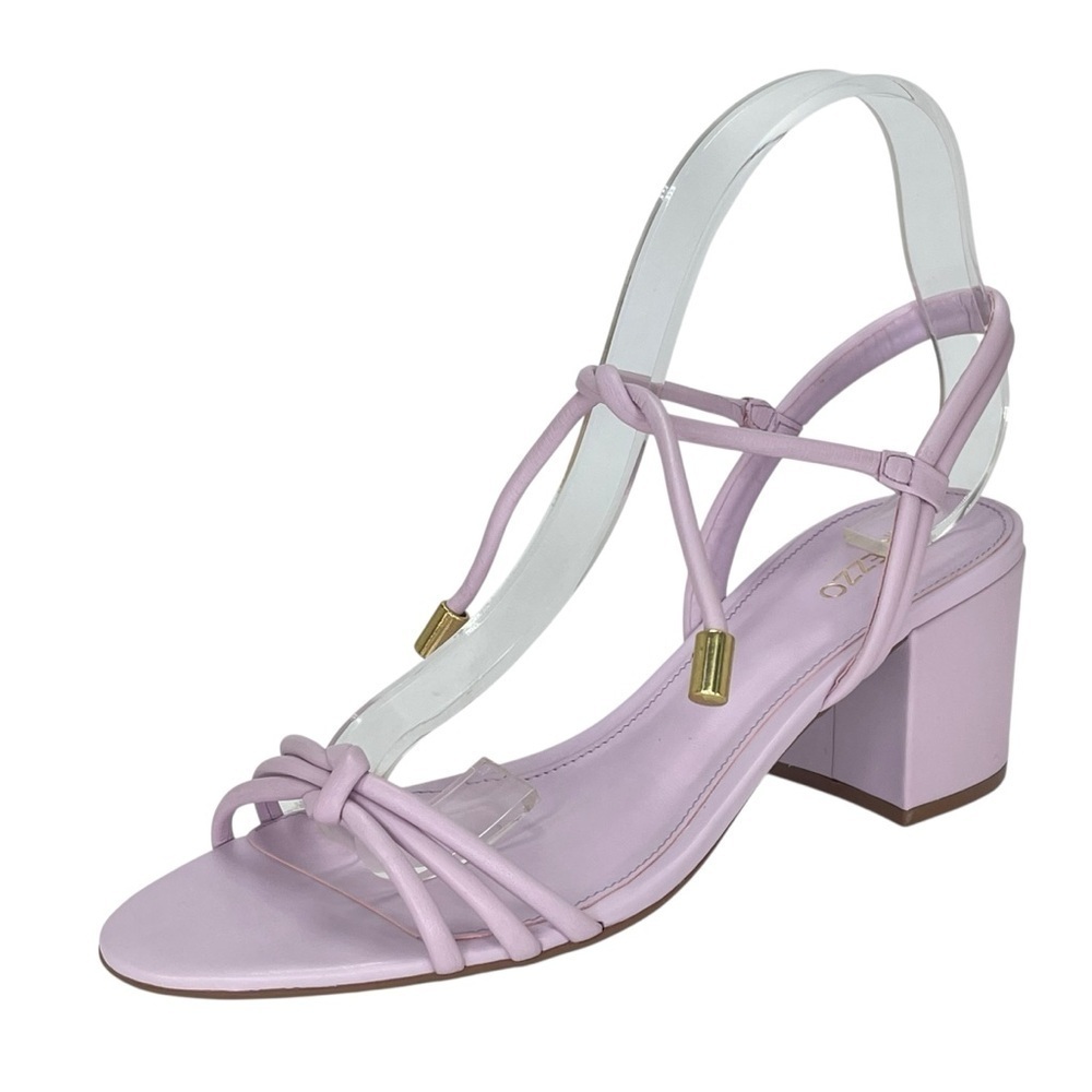 Arezzo Camila Soft Purple Leather Womens Mid Block Sandal Size 9.5M - Picture 2 of 12